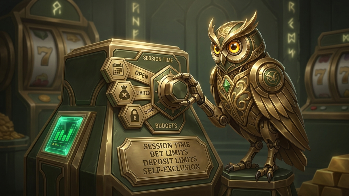 Protective shield emblem alongside responsible gambling support icons